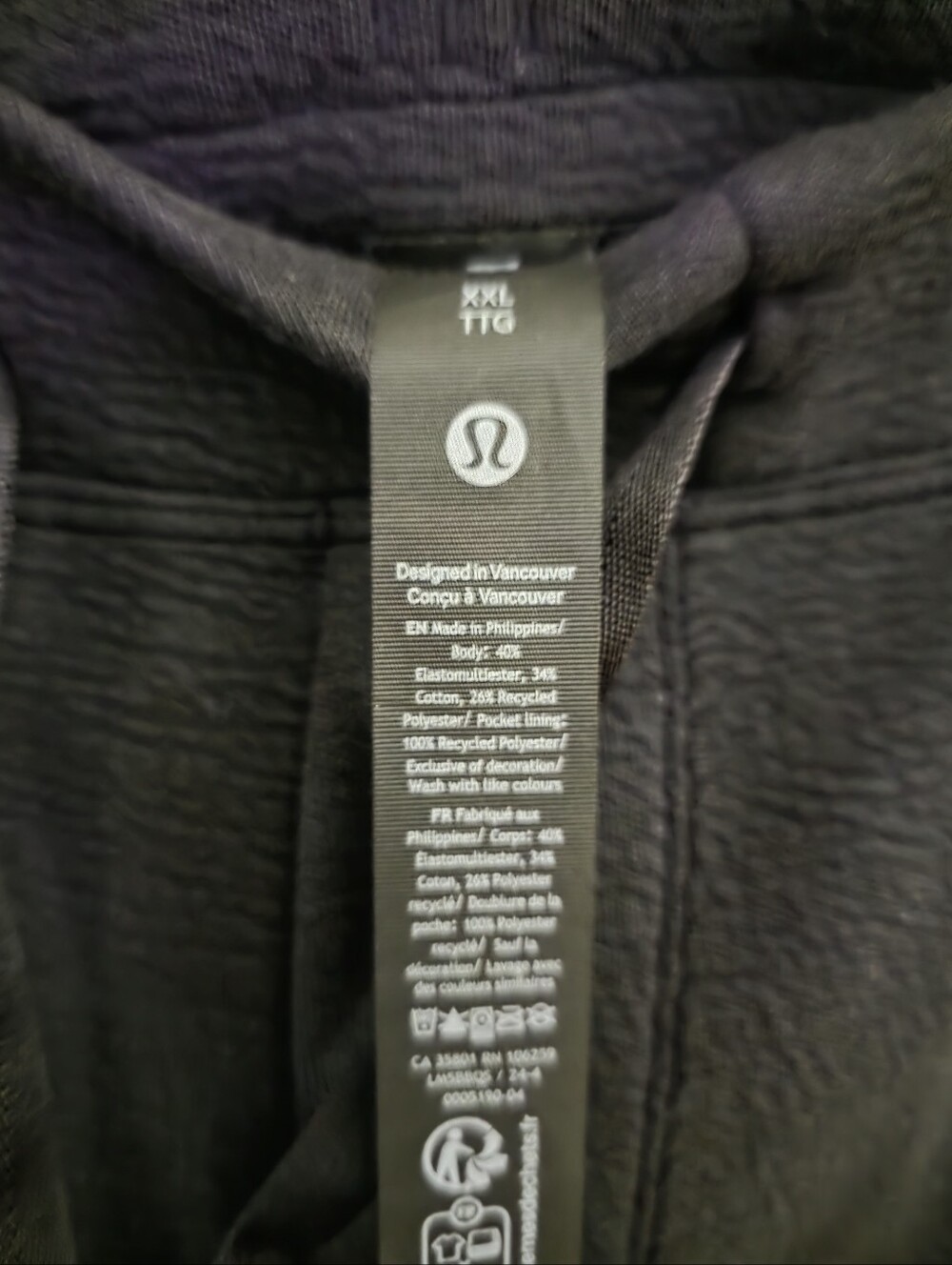 lululemon athletica Black Textured Spacer Classic-Fit Pant NWT...
